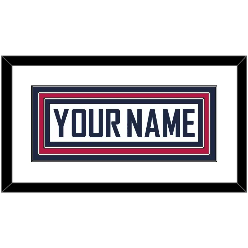 United States Mens Hockey Nameplate - 2010 Olympics Home White - Triple Mat 1