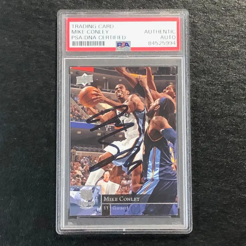 2009-10 Upper Deck #92 Mike Conley signed Auto Card PSA/DNA Slabbed Grizzlies