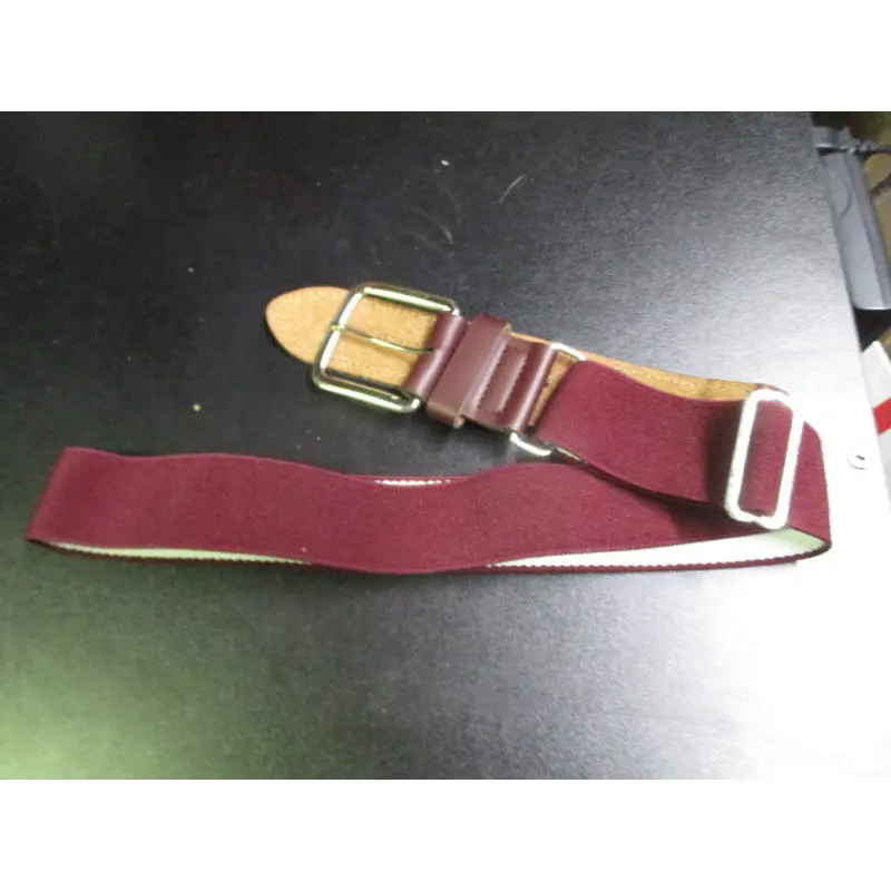Used Moo Sport Stuff Maroon Adjustable 1.5" Thick Baseball Belt