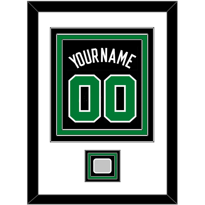 Boston Name & Number With Trophy Patch - Black Statement - Triple Mat 1