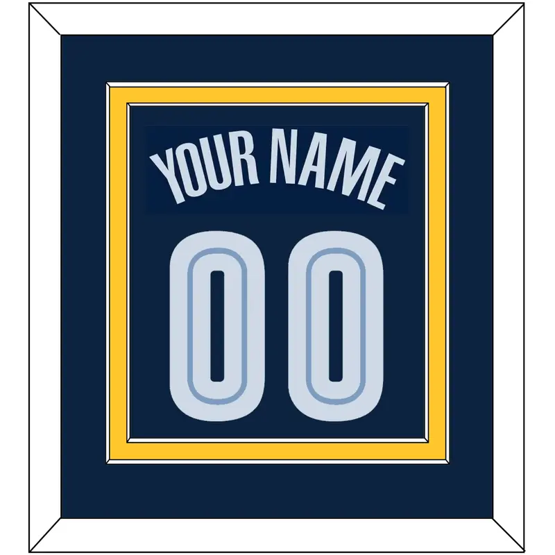 Memphis Name & Number - Road Navy (2004-2010) - Double Mat 3