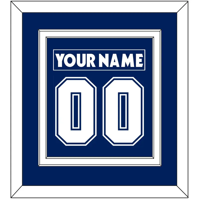 Toronto Nameplate & Number (Back) Combined - Home Blue (2007-2010) - Double Mat 1