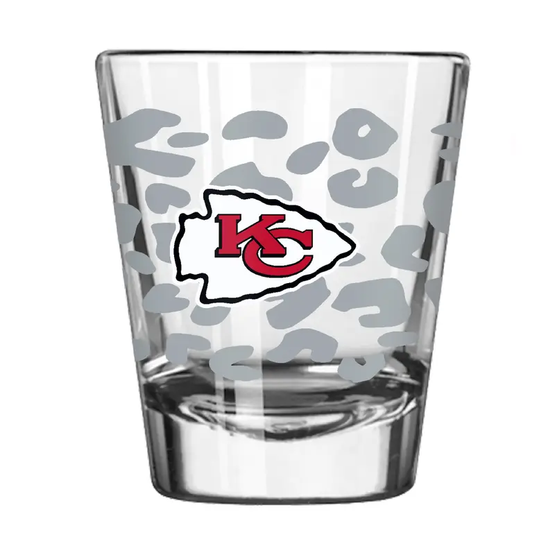 Kansas City Chiefs 2oz Leopard Shot Glass