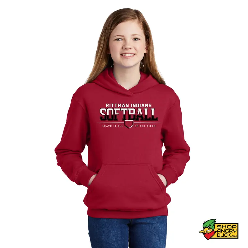 Rittman Indians Softball Youth Hoodie 01