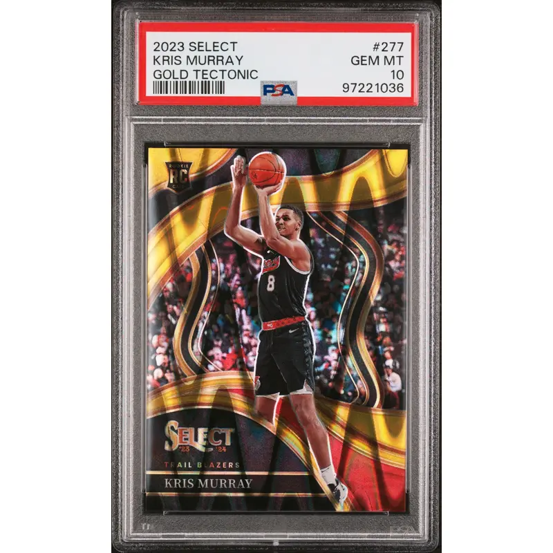 Kris Murray 2023 Panini Select #277 Gold Tectonic #2/10 PSA 10 Gem Mint