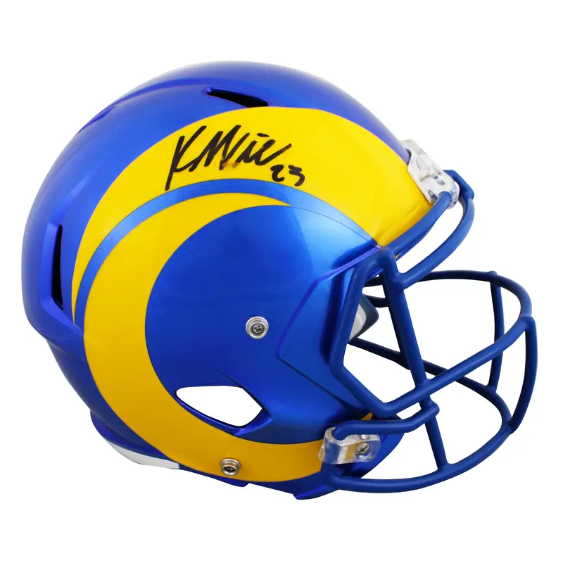 Rams Kyren Williams Signed Full Size Speed Rep Helmet BAS Witnessed #BM06166