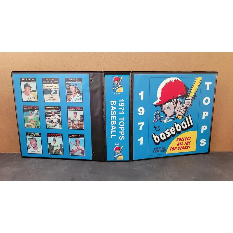 1971 Topps Baseball Cards Custom Made Album Binder 3 Sizes - 3554