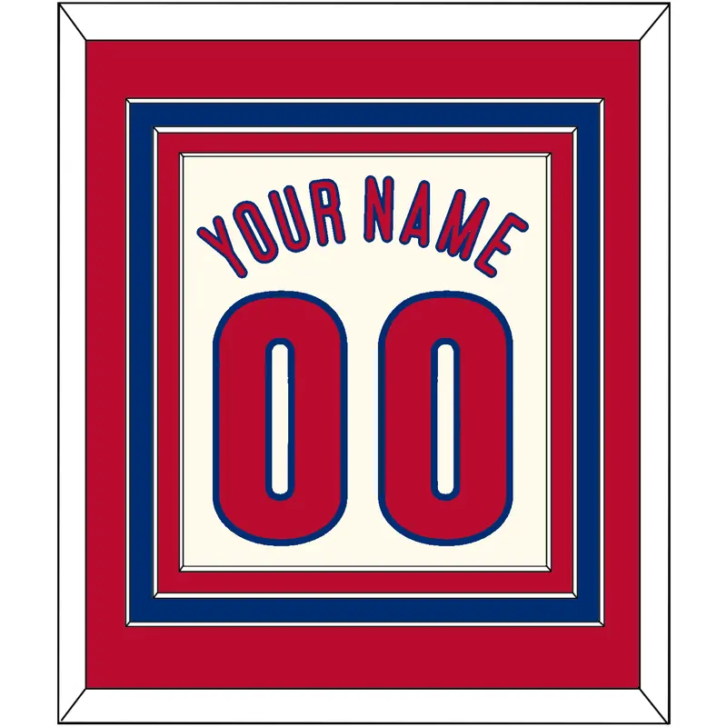 Philadelphia Name & Number - Alternate Cream - Triple Mat 2