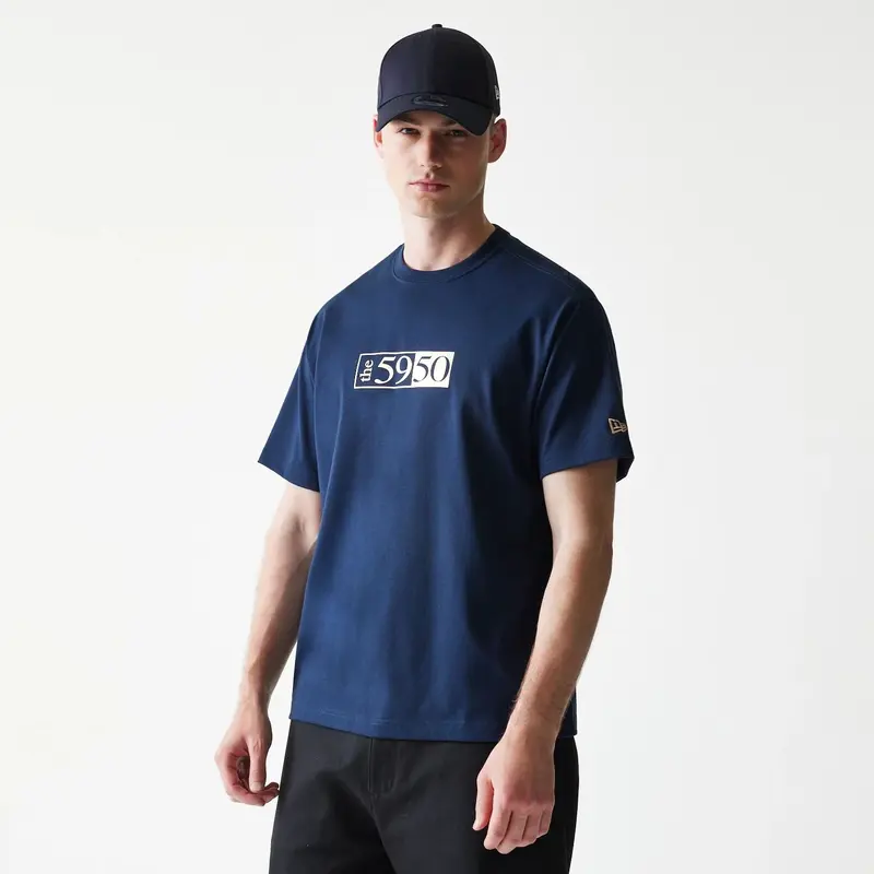 Retro Crown 59FIFTY Fitted Cap Description Graphic Navy T-Shirt