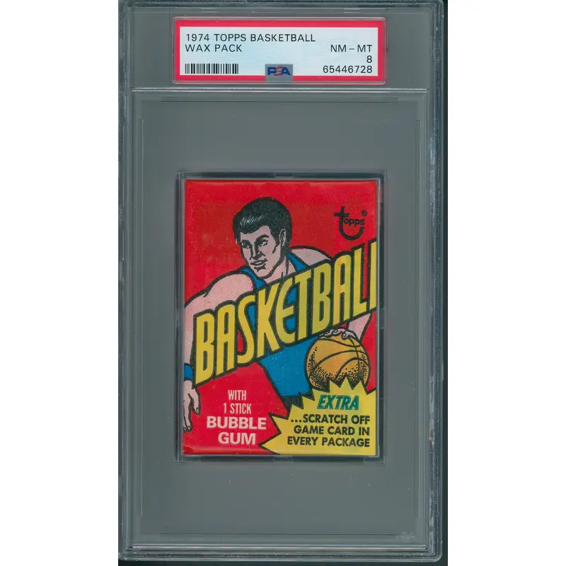 1974 1974/ 75 Topps Basketball Unopened Wax Pack PSA 8 *6728