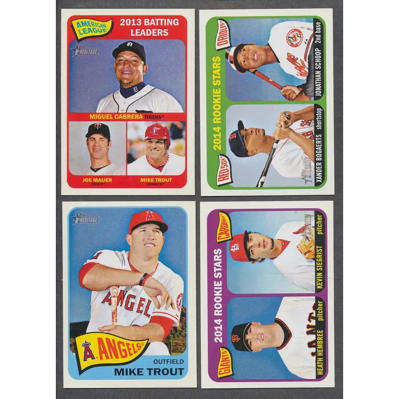 2014 Topps Heritage Baseball Complete Base Set NM/MT
