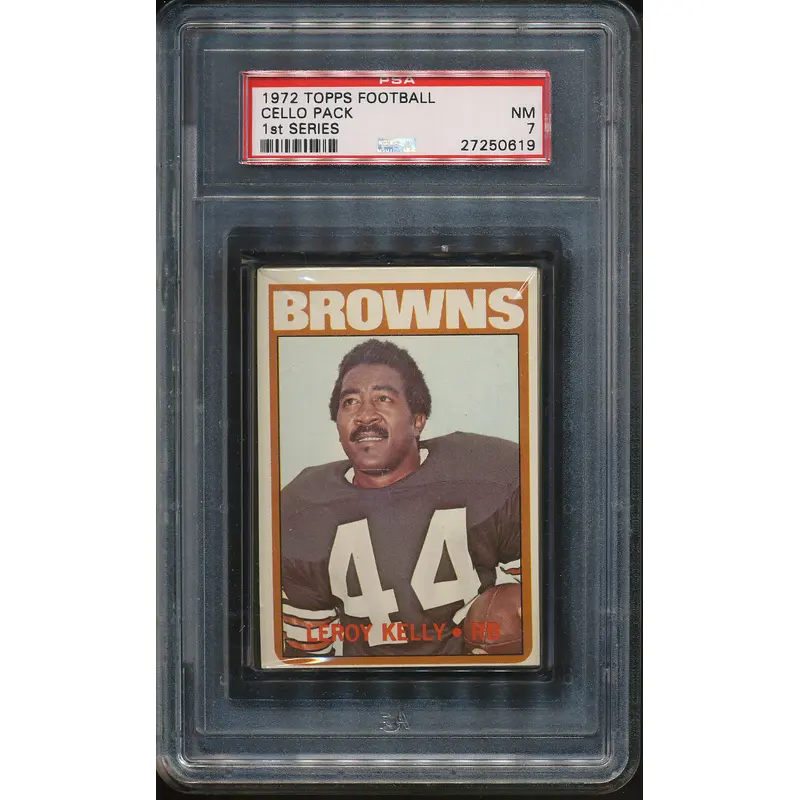 1972 Topps Football Unopened 1st Series Cello Pack PSA 7