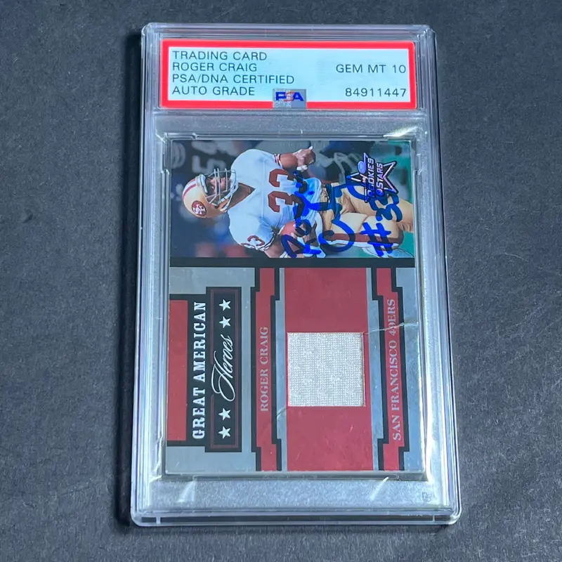 2005 Leaf Rookies and Stars #GAH-22 Roger Craig Signed Card AUTO 10 PSA Slabbed 49ers