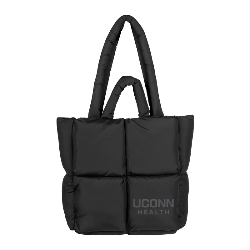 UConn Health Black Puff Tote