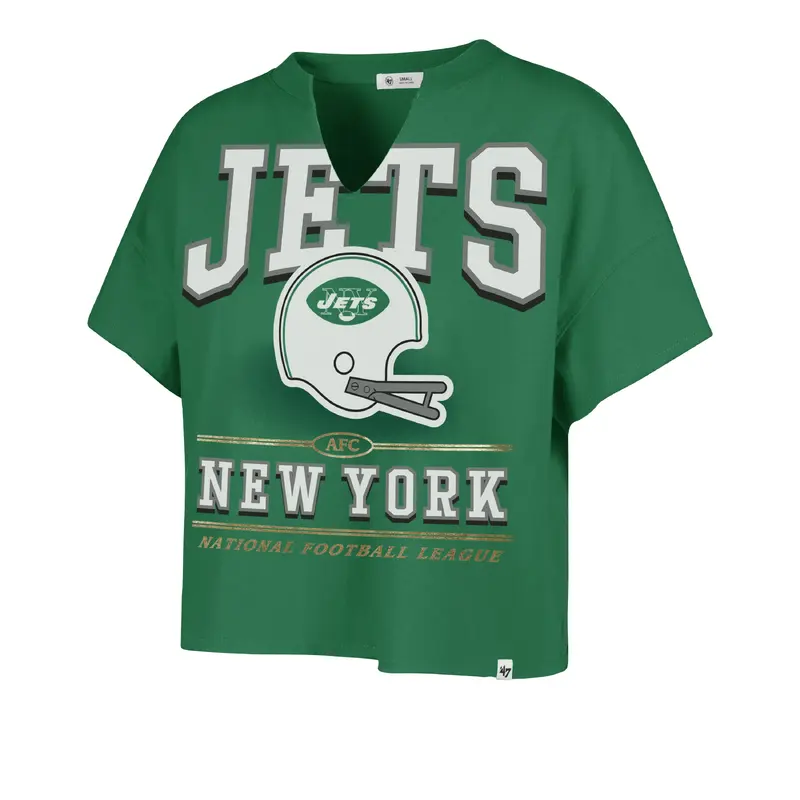 NEW YORK JETS HISTORIC ELATION OVERSIZED '47 NOTCH NECK TEE WOMENS