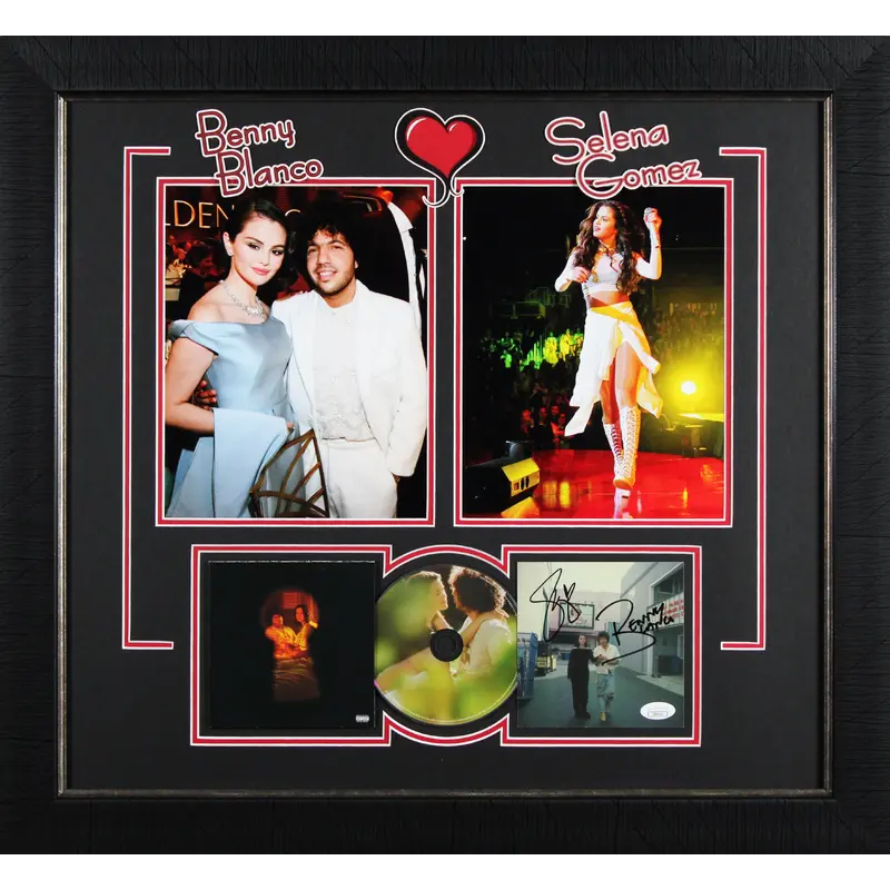 Selena Gomez Benny Blanco Signed & Framed I Said I Love You First Cd Insert JSA