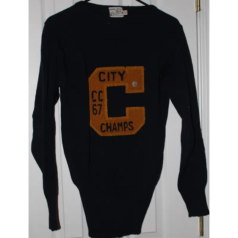 Vintage 1967 Indianapolis Cathedral High School City Cross Country Champions Sweater