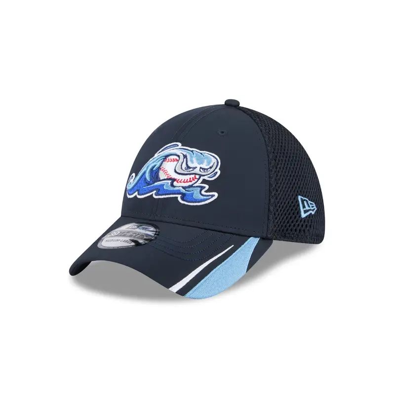 West Michigan Whitecaps New Era Jr. Linear Navy Stretch-Fit 39THIRTY Cap