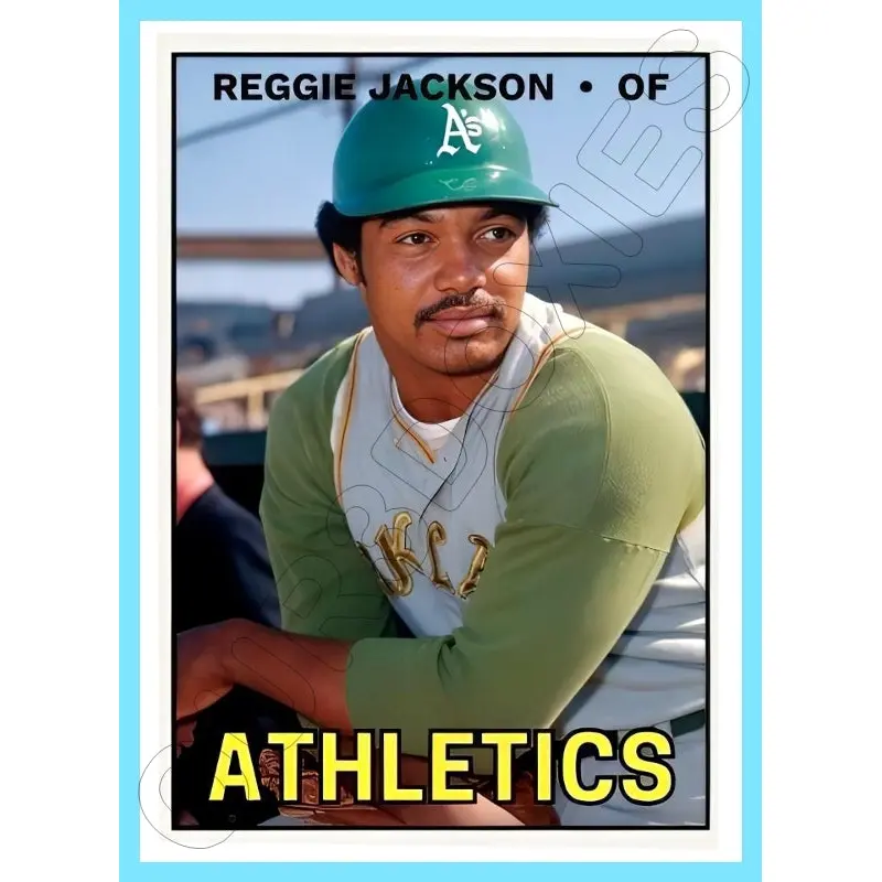 Reggie Jackson Athletics 1967 Topps Custom Card - 4473