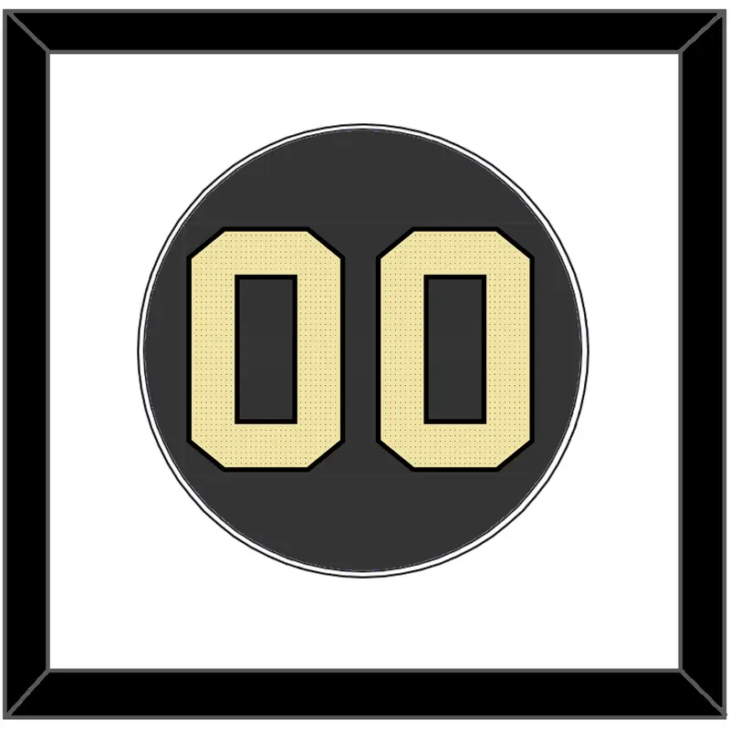 Vanderbilt Baseball Number - Road Black (2019-2020) - Single Mat 1