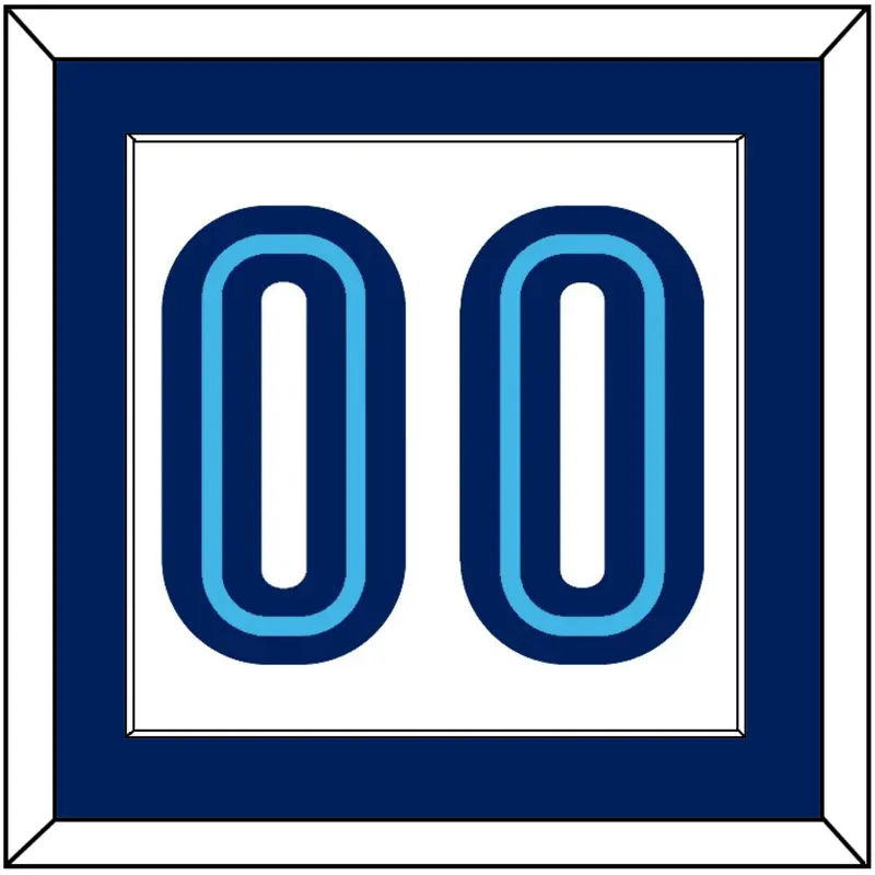 Villanova Basketball Number - Home White (2005-2007) - Single Mat 1