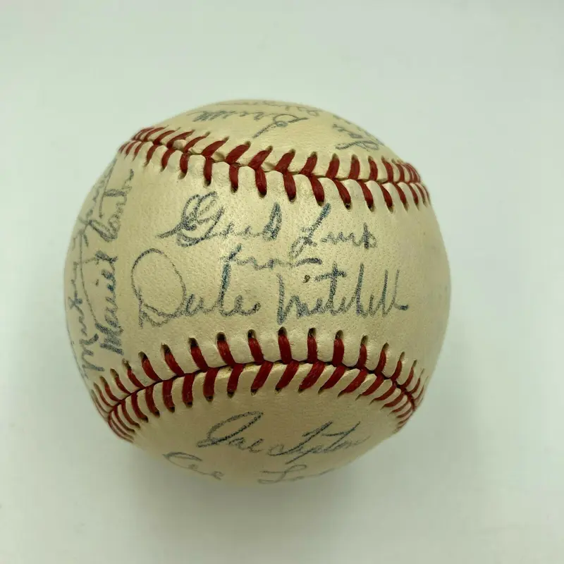 1952 Cleveland Indians Team Signed Official American League Baseball Larry Doby