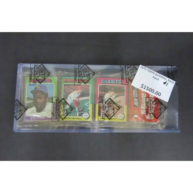 1975 Topps Baseball Unopened RackPack (BBCE) #1