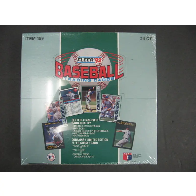 1992 Fleer Baseball Jumbo Box w/ Team Leaders
