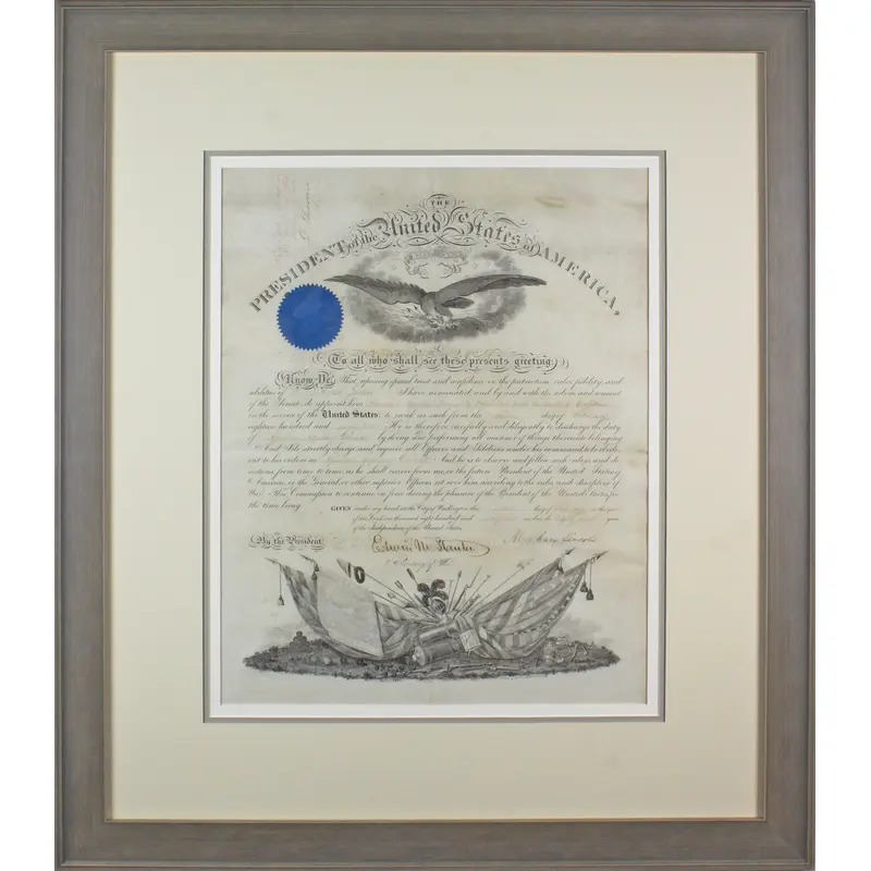 Abraham Lincoln Signed & Framed 14.5x19.5 1862 Military Appointment JSA #Z86098