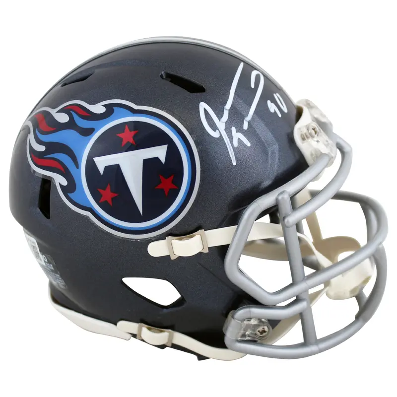 Titans Jevon Kearse Authentic Signed Navy Speed Mini Helmet BAS Witnessed