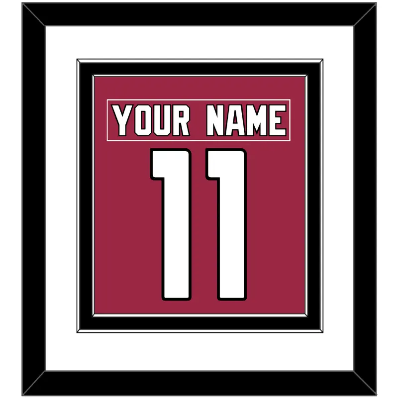 Arizona Nameplate & Number (Back) Combined - Home Red (2015-2022) - Double Mat 1