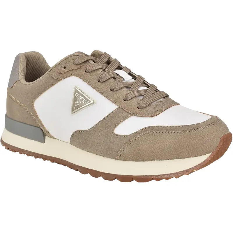 Guess Men's ASTELI Sneaker, Taupe/Cream Multi 240 GMASTELI TAUPE