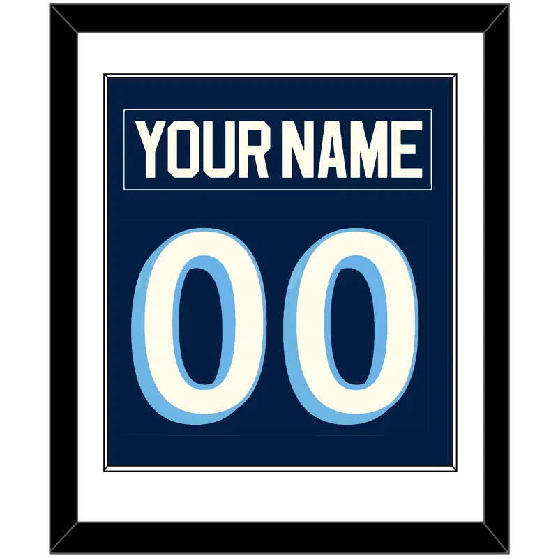 Pittsburgh Nameplate & Number (Back) Combined - 2011 Winter Classic Navy Blue - Single Mat 1