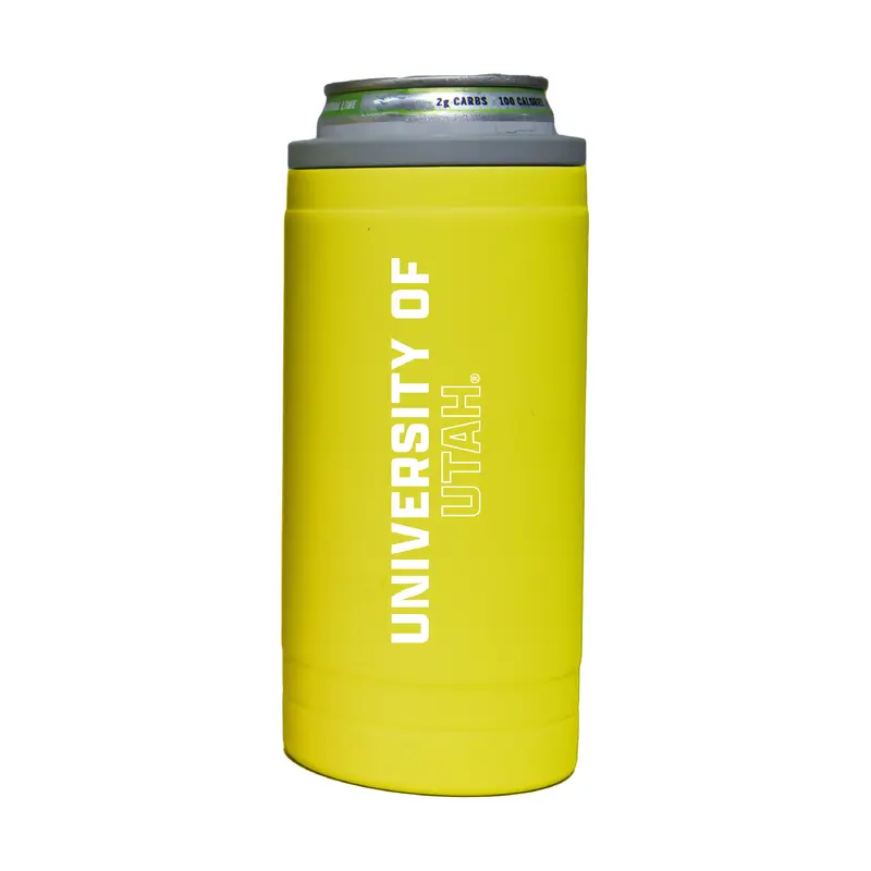 Utah 12oz Cru Stacked Soft Touch Slim Coolie