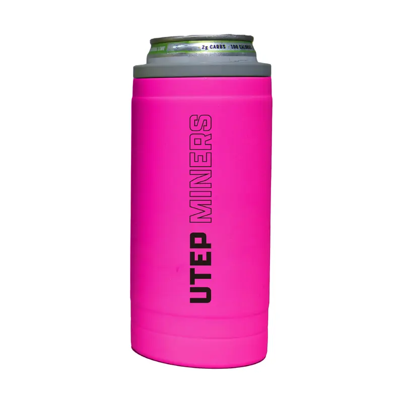 UTEP 12oz Electric Stacked Soft Touch Slim Coolie
