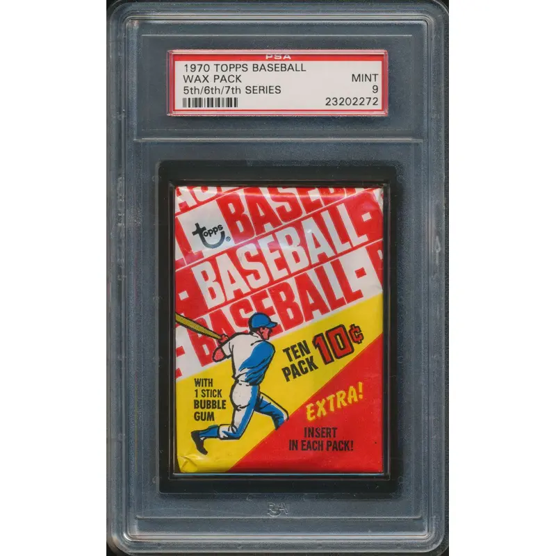 1970 Topps Baseball Unopened 5th/6th/7th Series Wax Pack PSA 9