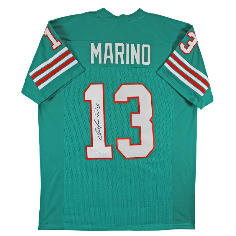 Dan Marino Authentic Signed Teal Pro Style Jersey Autographed JSA Witness