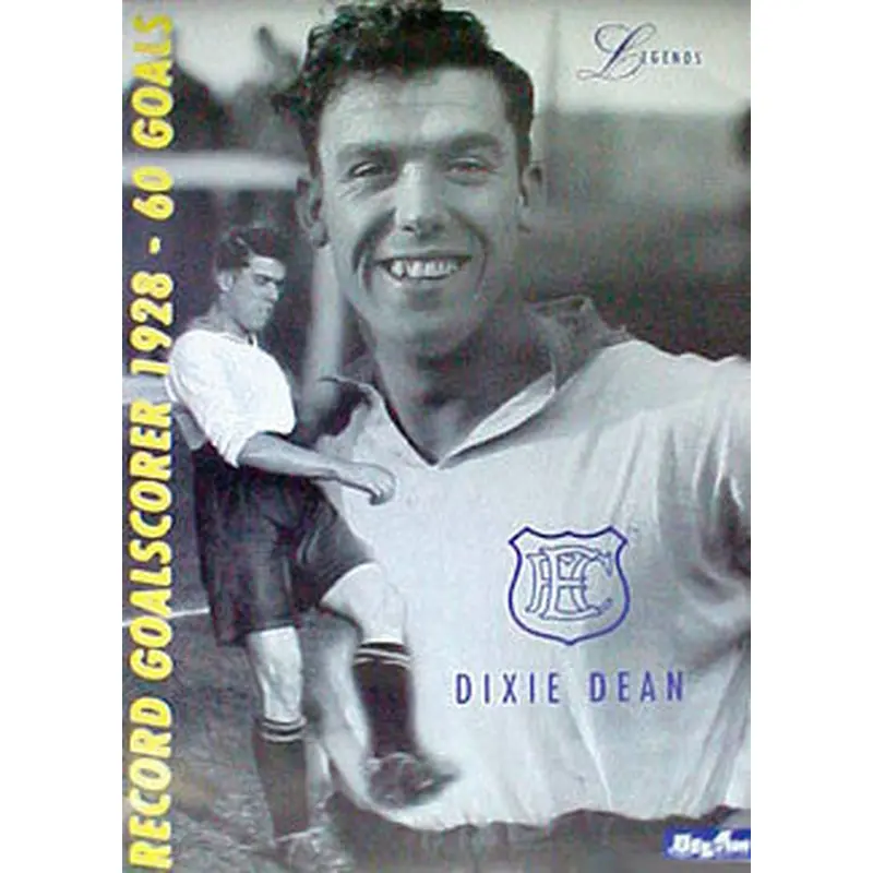 Dixie Dean Everton FC Legend Record Goalscorer Commemorative Poster - U.K. 2000