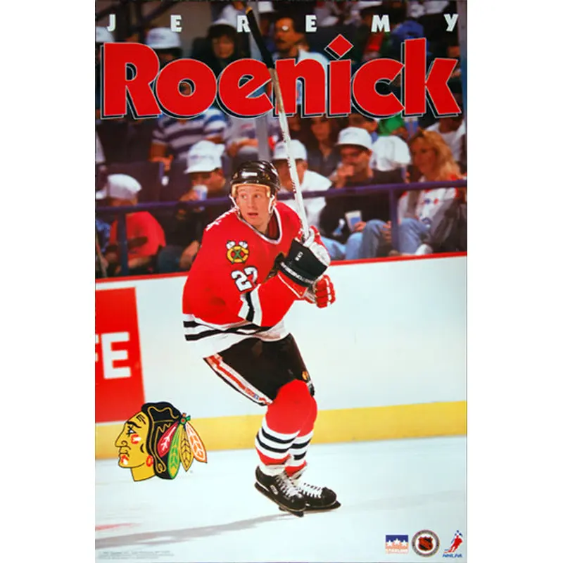 Jeremy Roenick "Action" (1992) Chicago Blackhawks NHL Hockey Poster - Starline Inc.