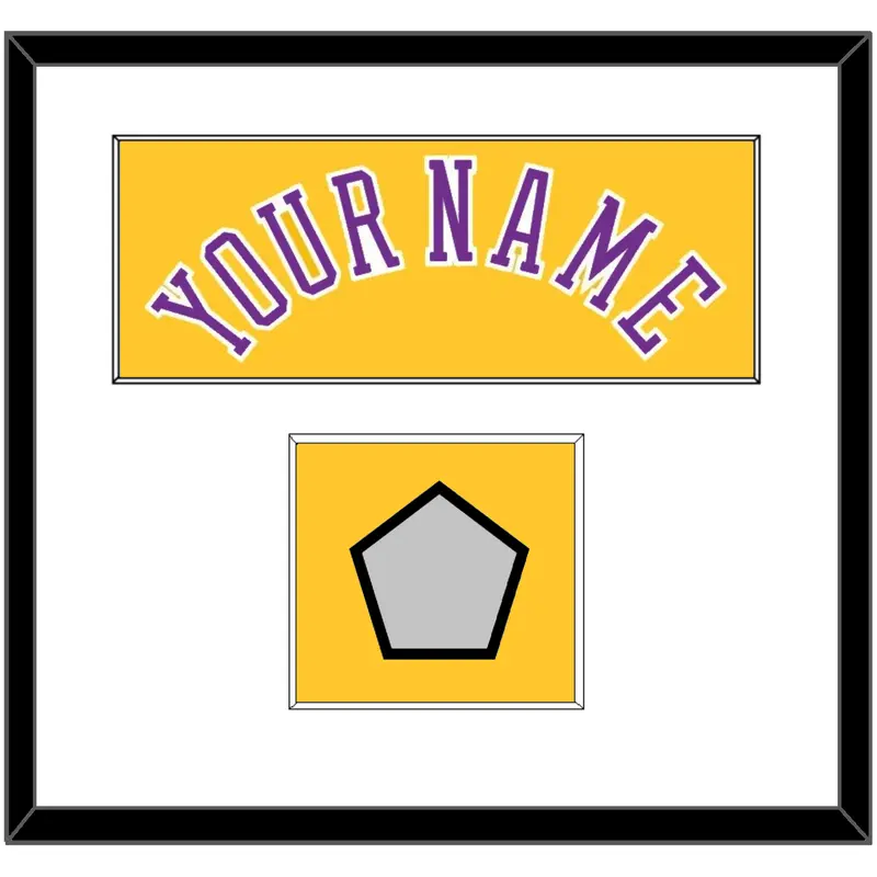 Los Angeles Name & Champions Patch - Home Yellow (1978-1997) - Single Mat 1
