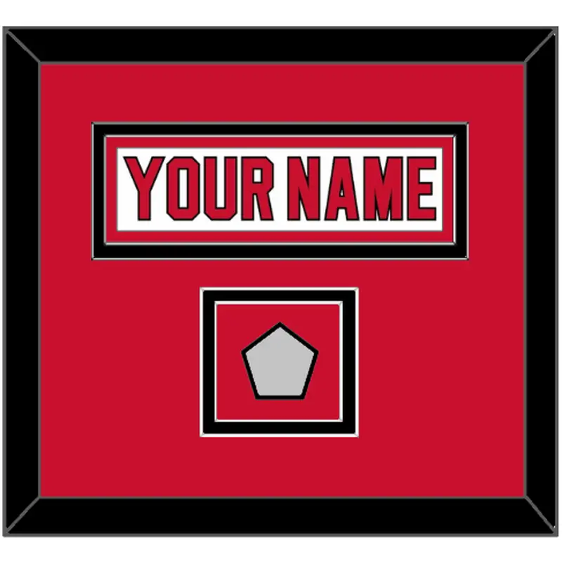 New Jersey Nameplate & Stanley Cup Finals Patch - Home White (1992-2007) - Double Mat 2
