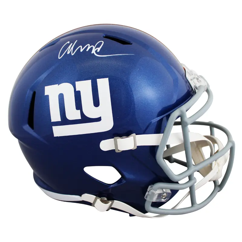 Giants Abdul Carter Authentic Signed Full Size Speed Rep Helmet BAS Witnessed