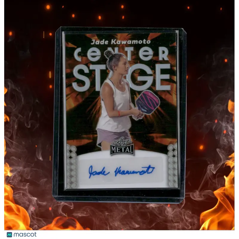 2024 Leaf Metal Pickleball Jade Kawamoto Center Stage Fire Prismatic Auto 2/4
