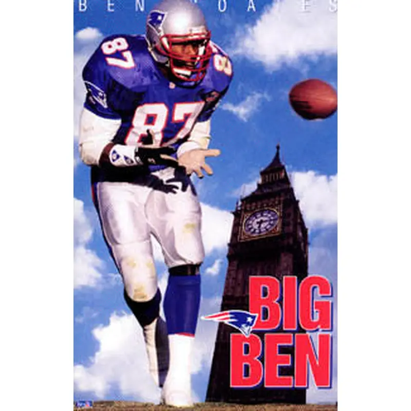 Ben Coates "Big Ben" New England Patriots Poster - Costacos Brothers 1995