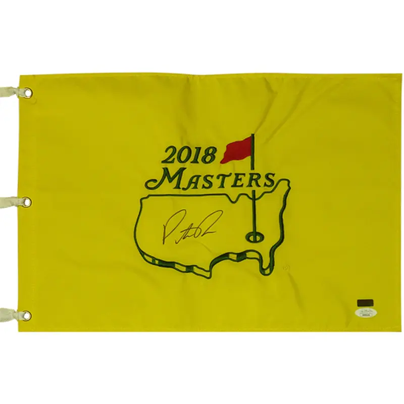Patrick Reed Autographed 2018 Masters Golf Pin Flag - JSA