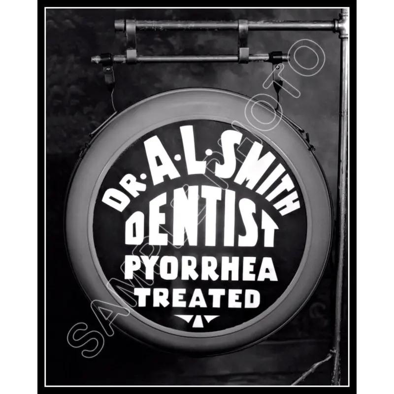 1935 Dentist Office Sign 8X10 Photo - 2328