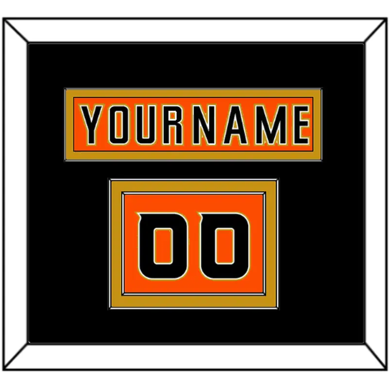 Anaheim Nameplate & Number (Shoulder) - 2014 Stadium Series Orange - Double Mat 2