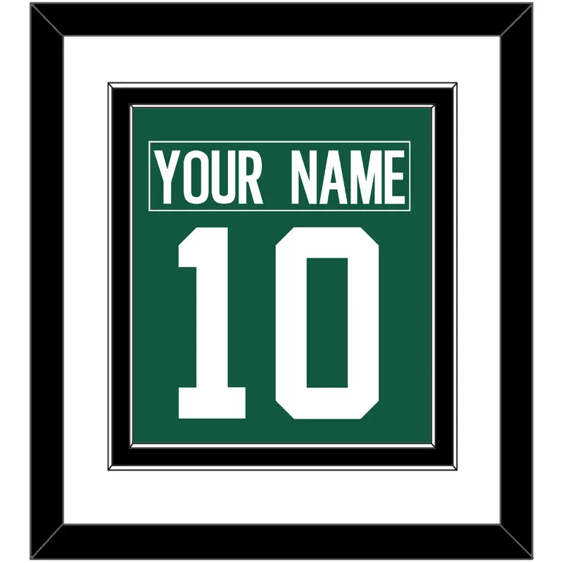 New York Nameplate & Number (Back) Combined - Home Green - Double Mat 1