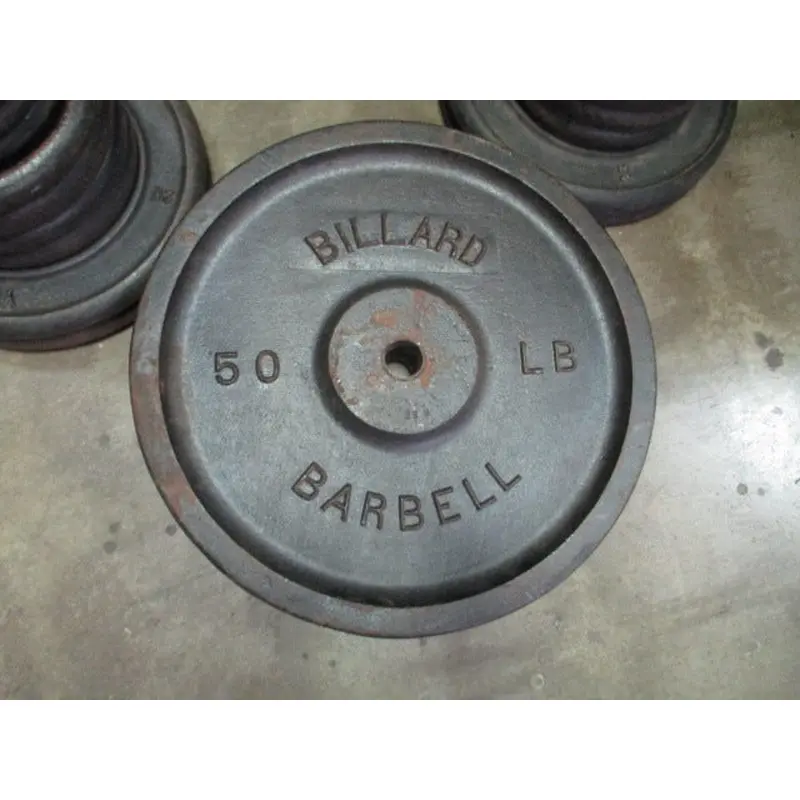 Used Vintage Billiard 50lb Standard Weight Plate Set of 2