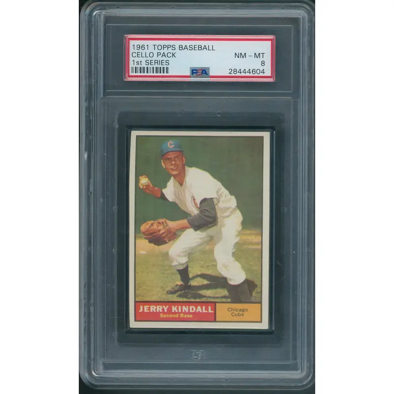 1961 Topps Baseball Unopened 1st Series Cello Pack PSA 8 *4604